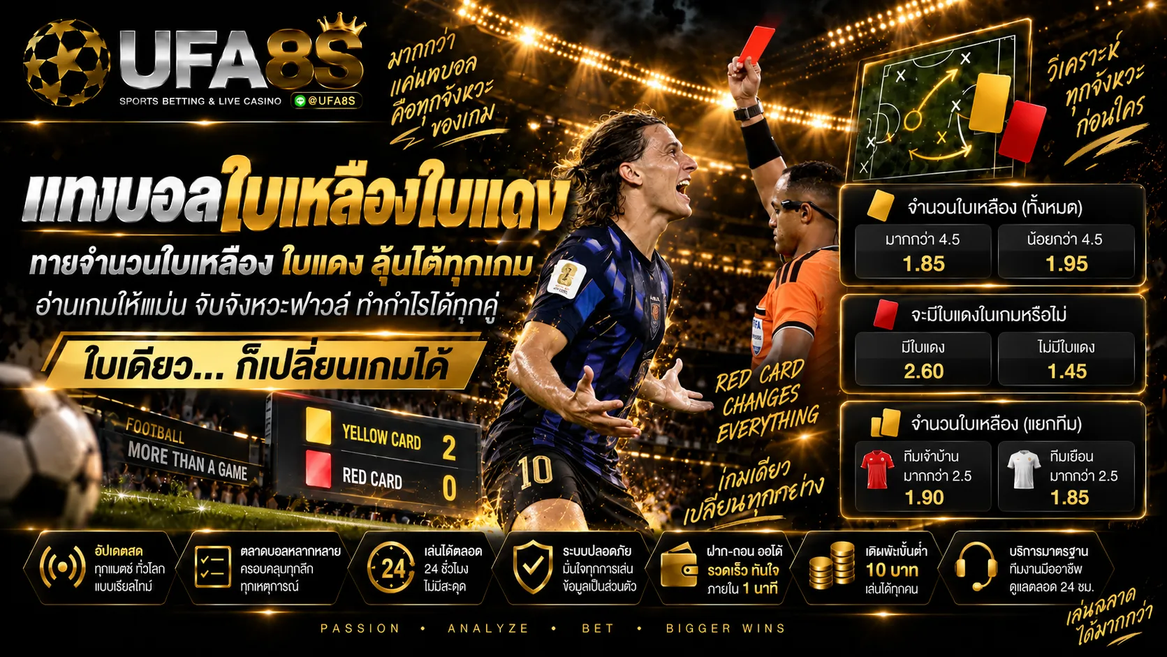 แทงบอลใบเหลืองใบแดง